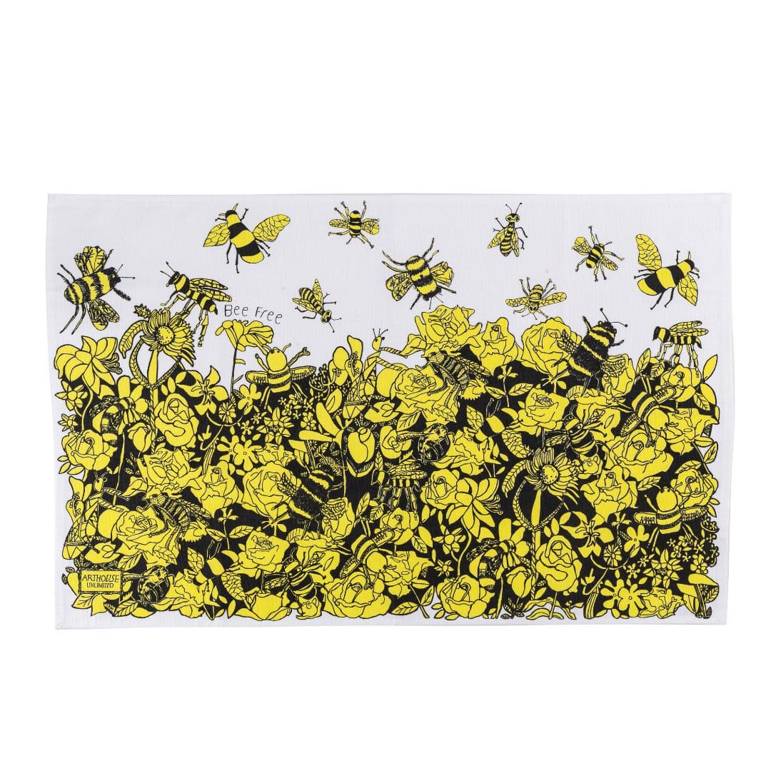 Bees  Organic Cotton Tea Towel