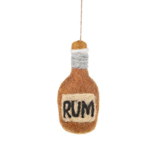 Bottle of Rum  Handmade Felt Decoration