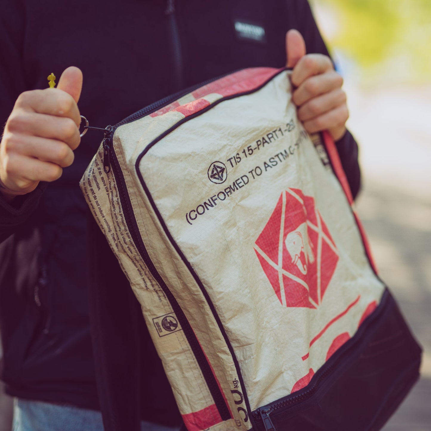 Brixton Backpack made from Recycled Materials - close up on Brixton backpack