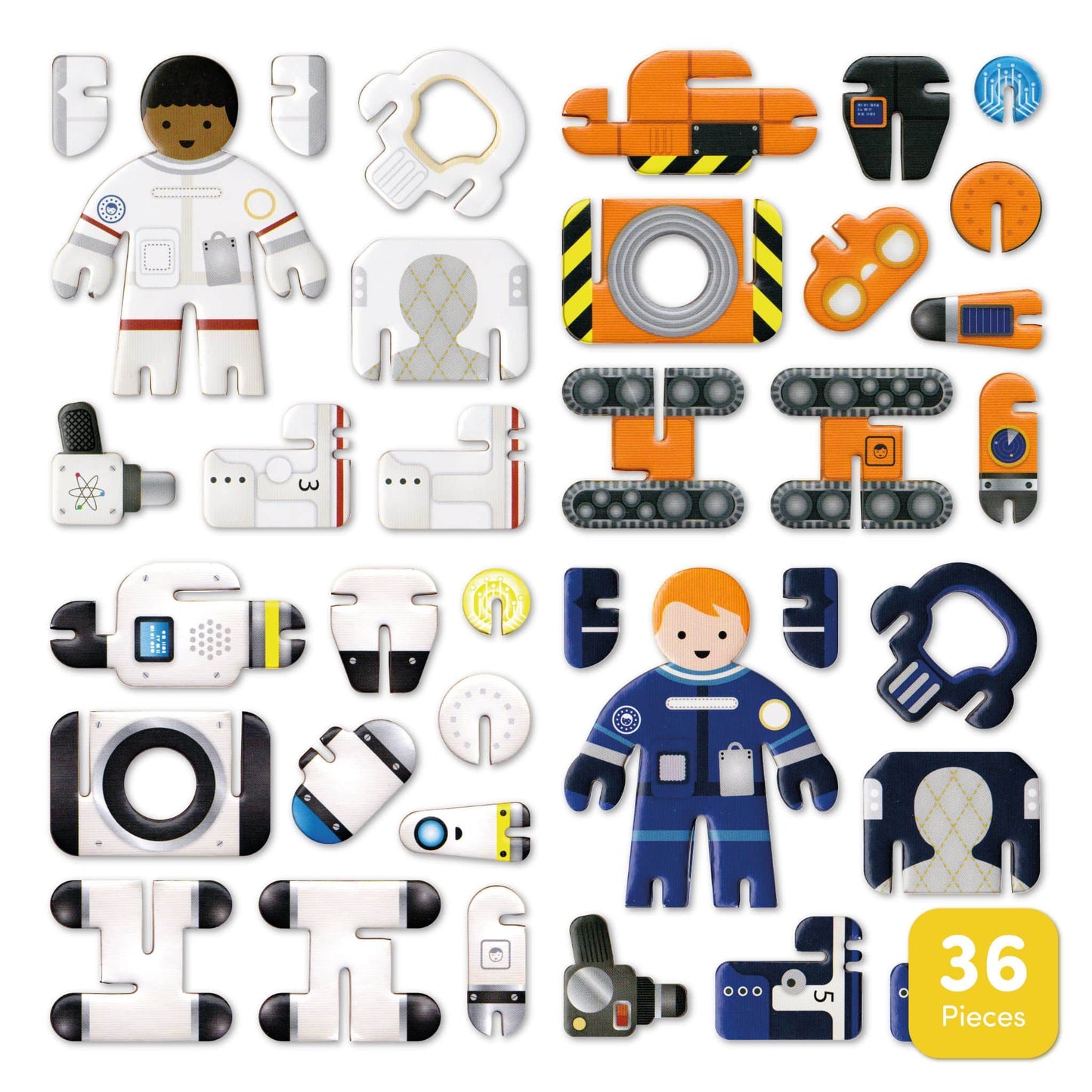 Build and Play Astronauts and Robots - pieces