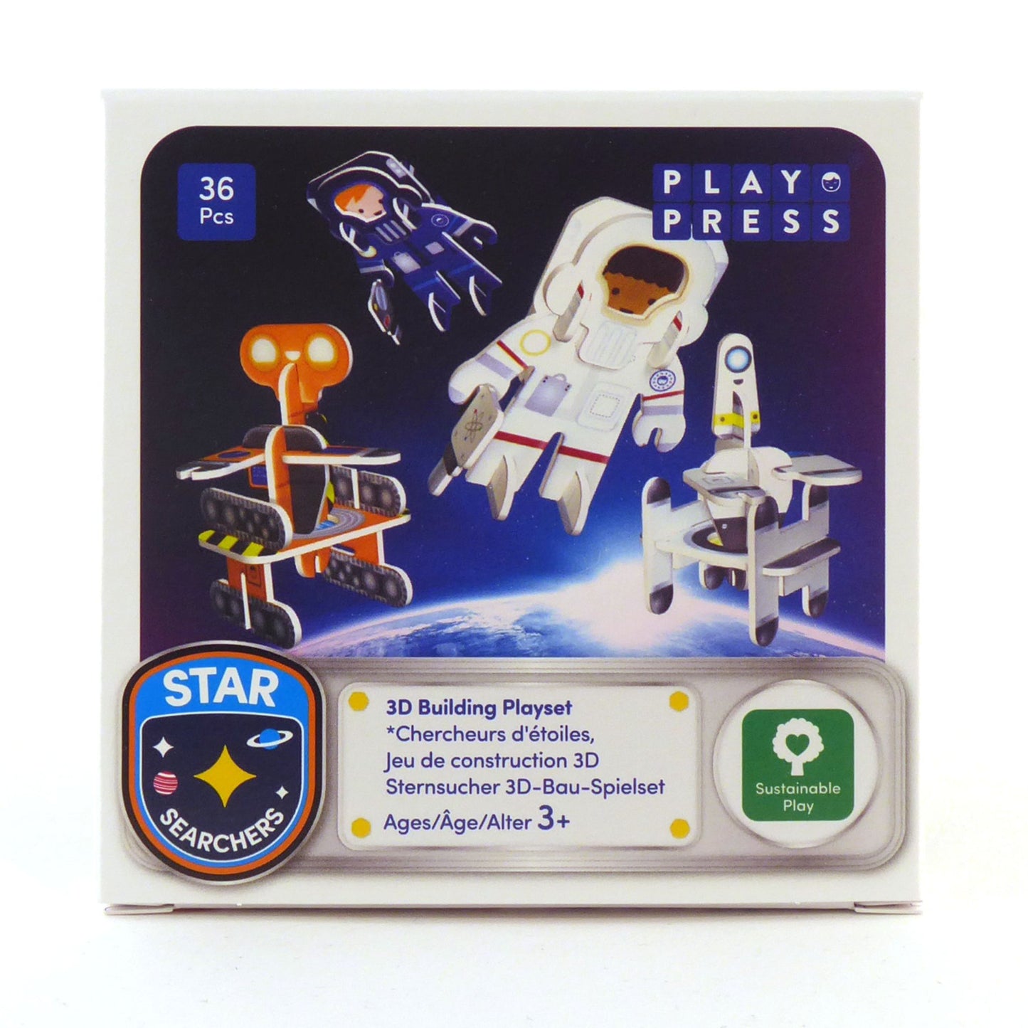 Build and Play Astronauts and Robots - plastic free toy and packaging