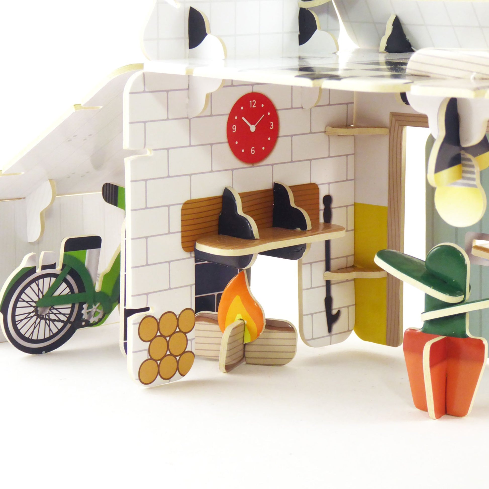 Build and Play Eco House Play Set - fireplace