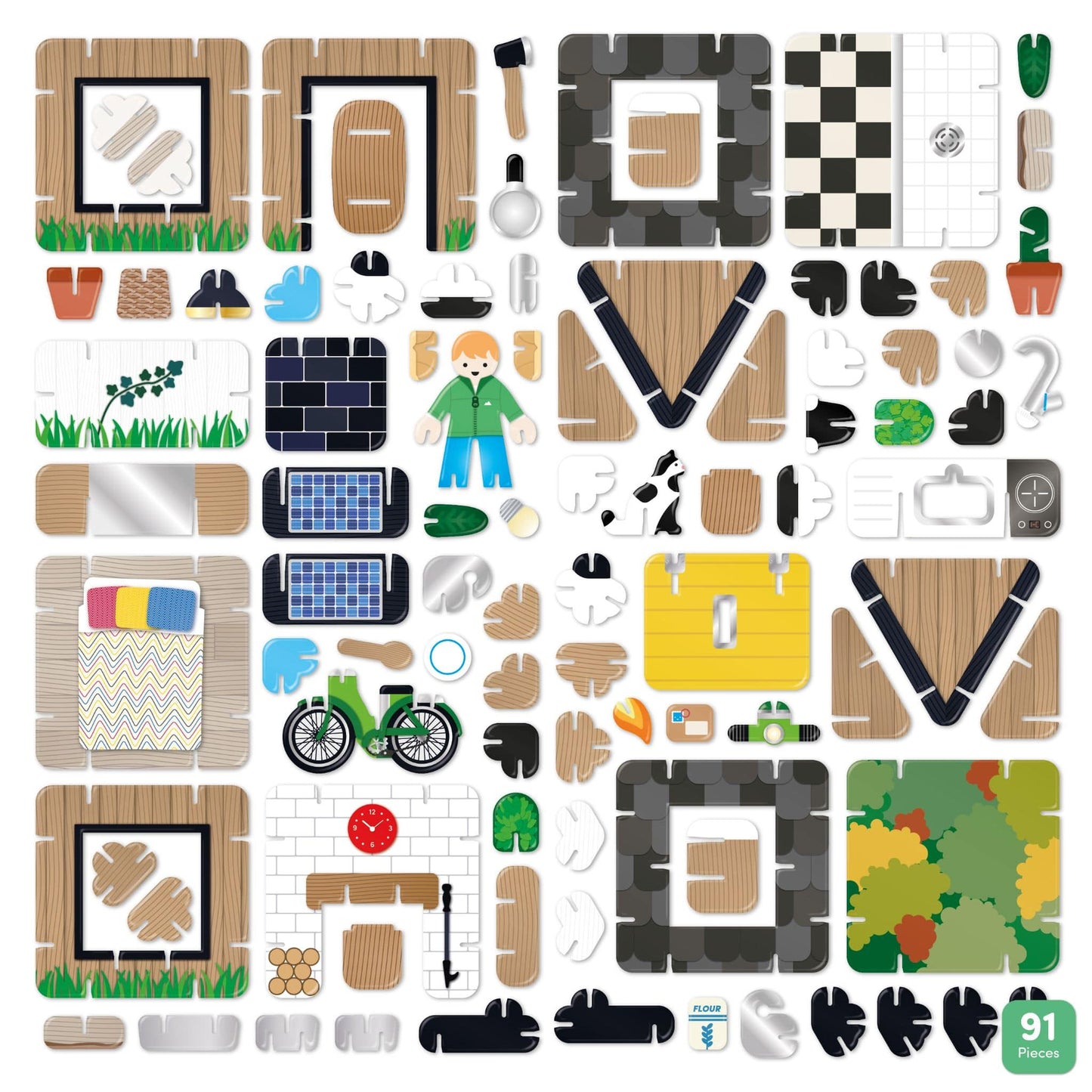 Build and Play Eco House Play Set - pieces