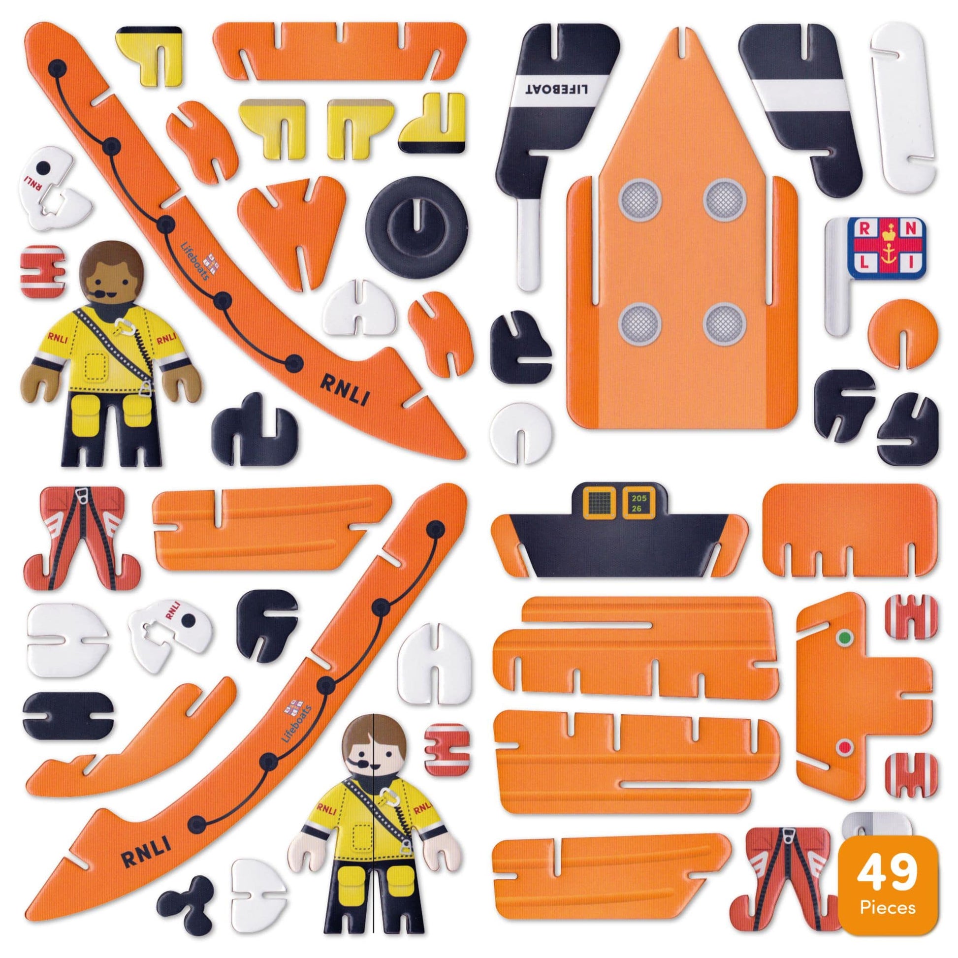Build and Play RNLI Lifeboat Set - pieces