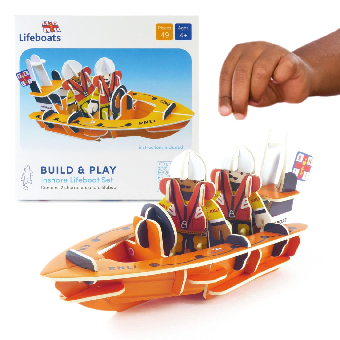 Build and Play RNLI Lifeboat Set with hand