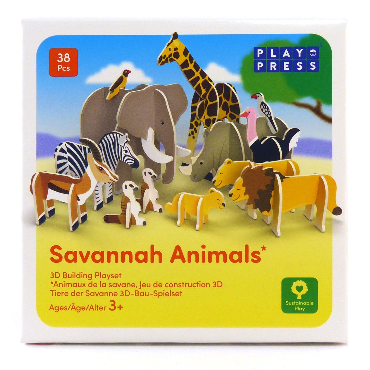 Build and Play Savanna Animals Set - front of packaging