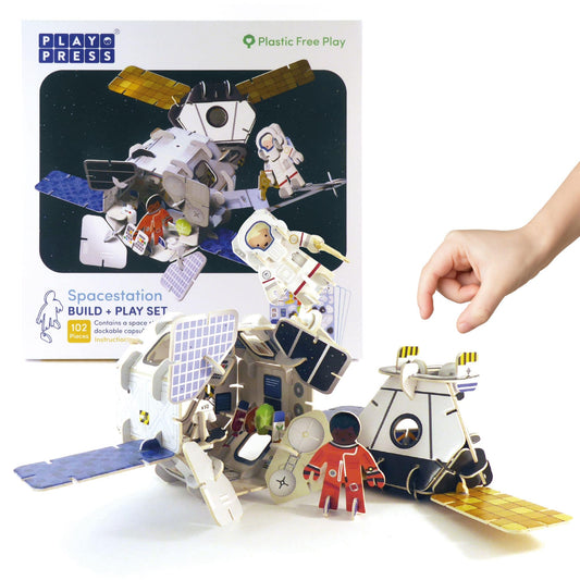 Build and Play Space Station Toy - hand
