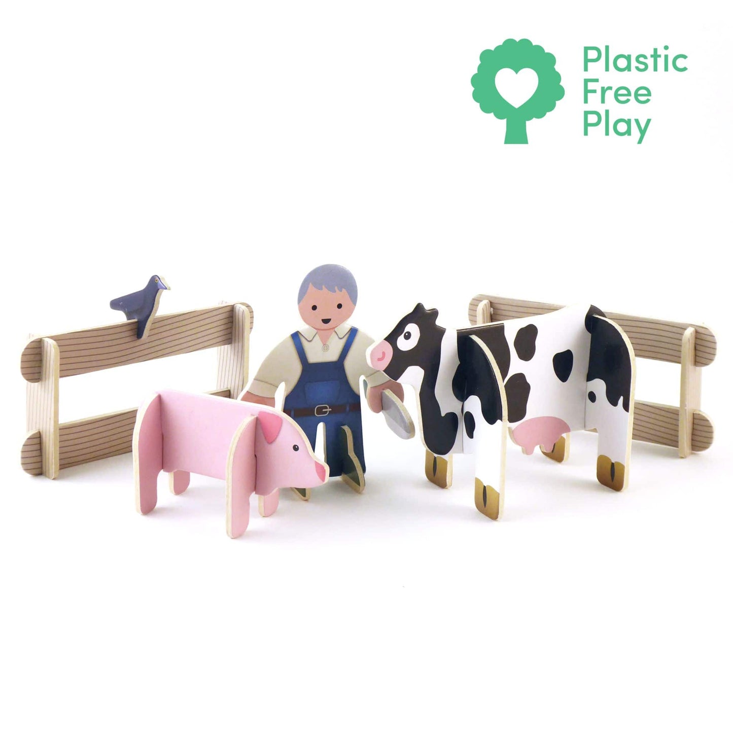 Build and Play Toy Farm Set - farmer and animals