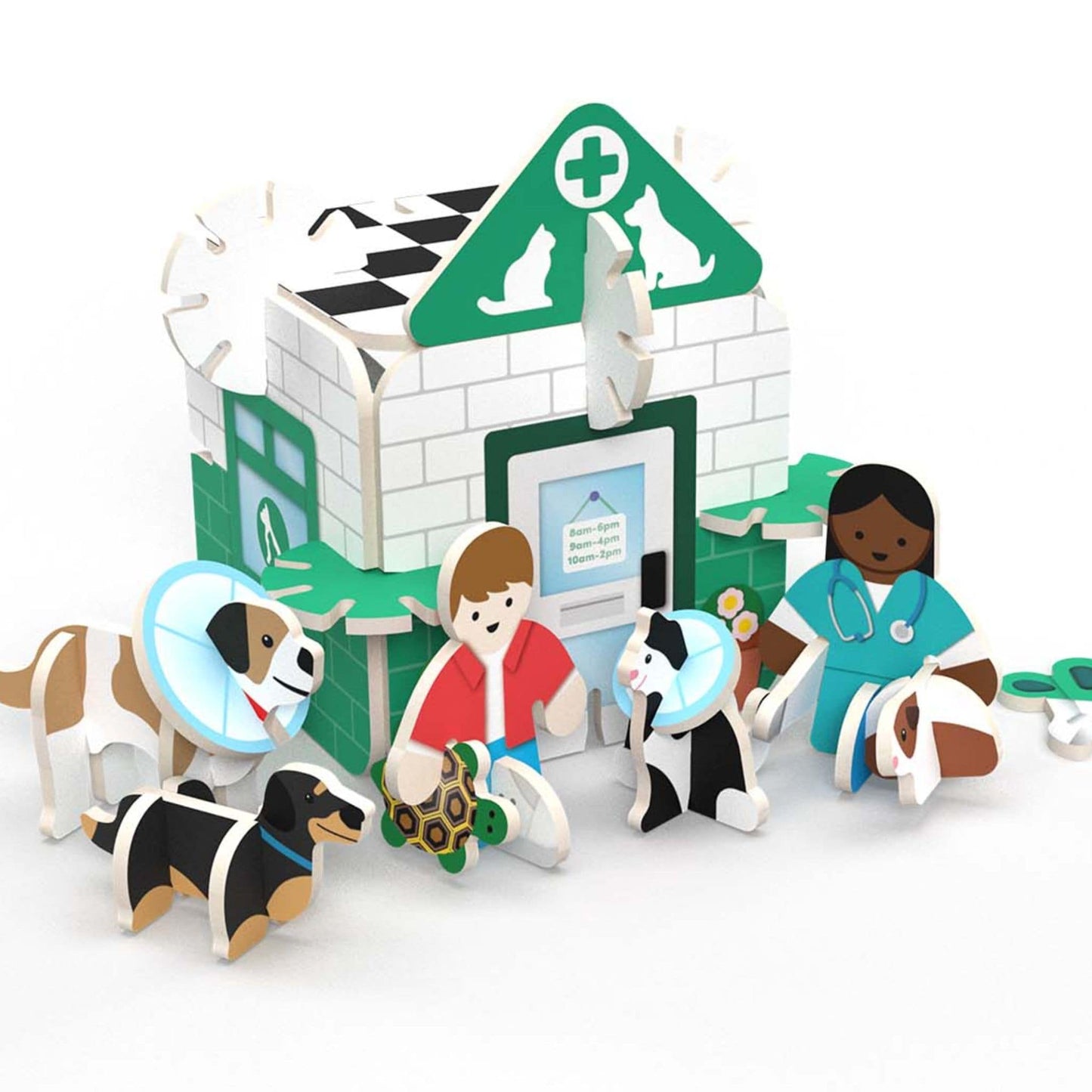 Build and Play Vets Mini Playset - vet's practice toy