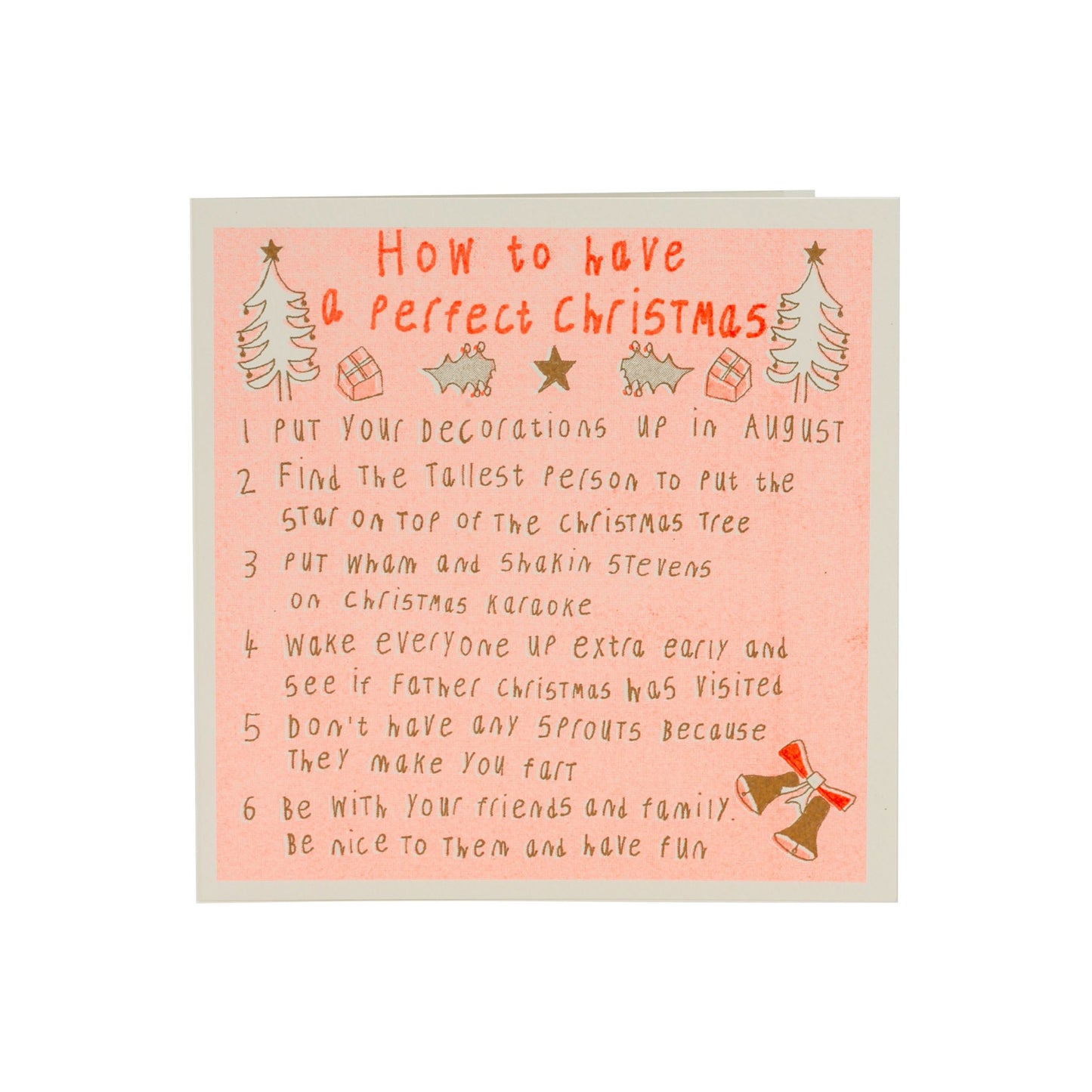 Christmas Instructions recycled Christmas card from ARTHOUSE Unlimited