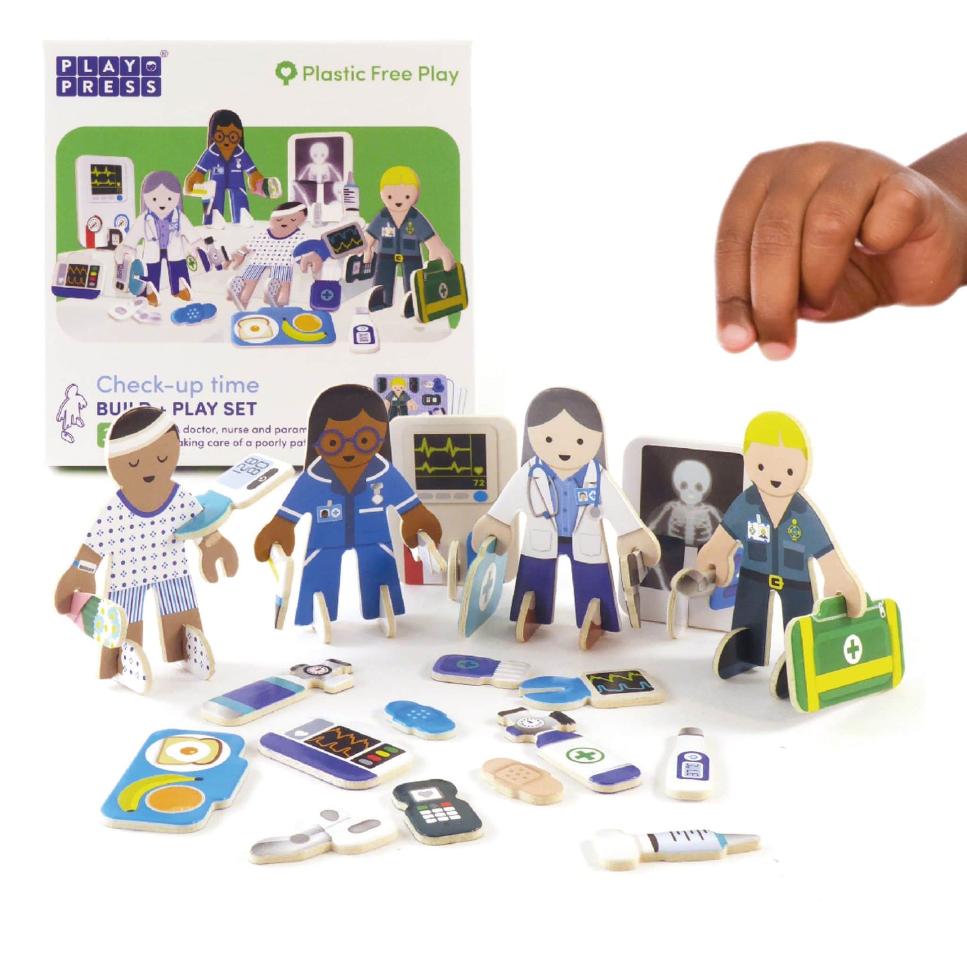 Check Up Time Build and Play Set - group and box