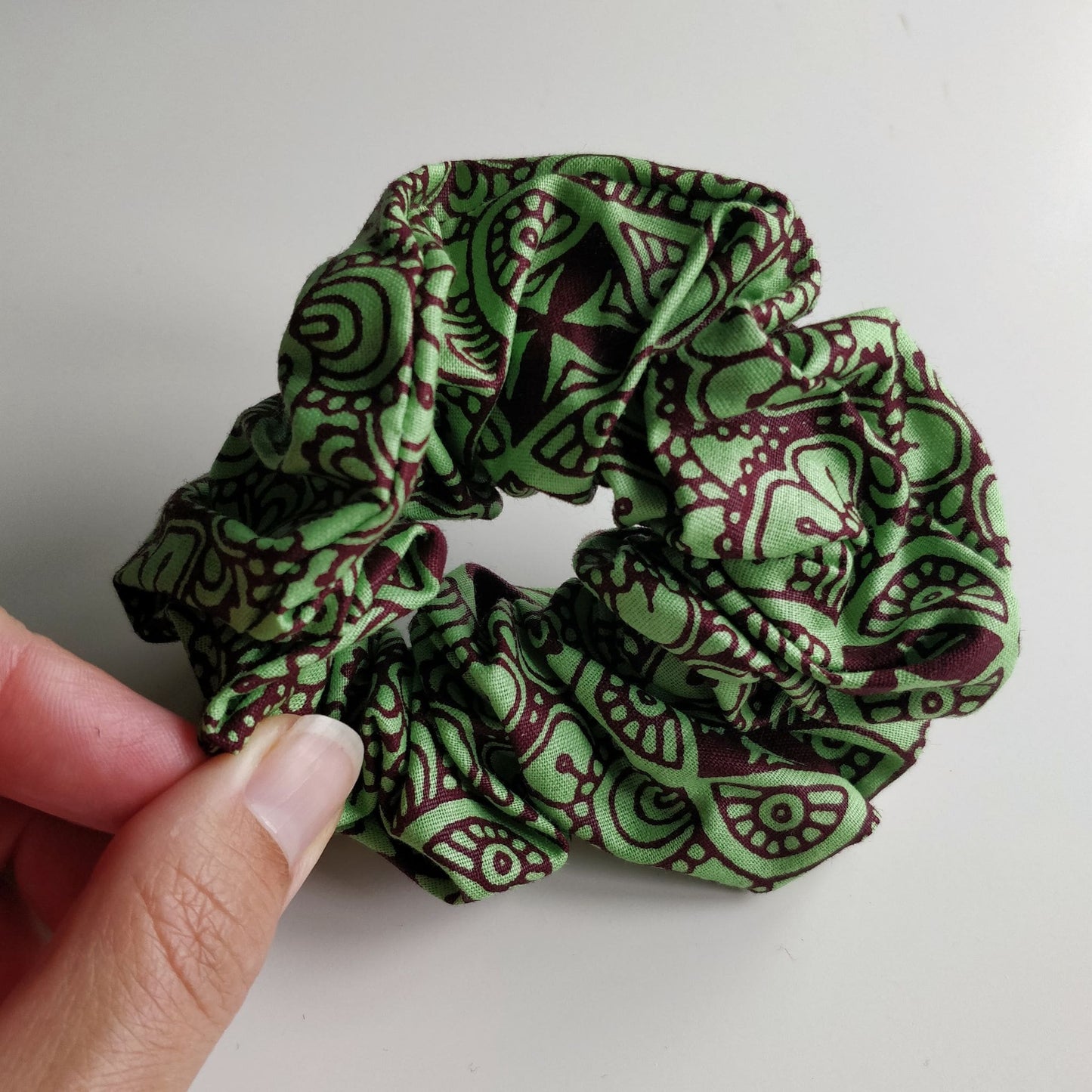 Colourful Scrunchies Changing Lives  Ethical Cotton - mint green