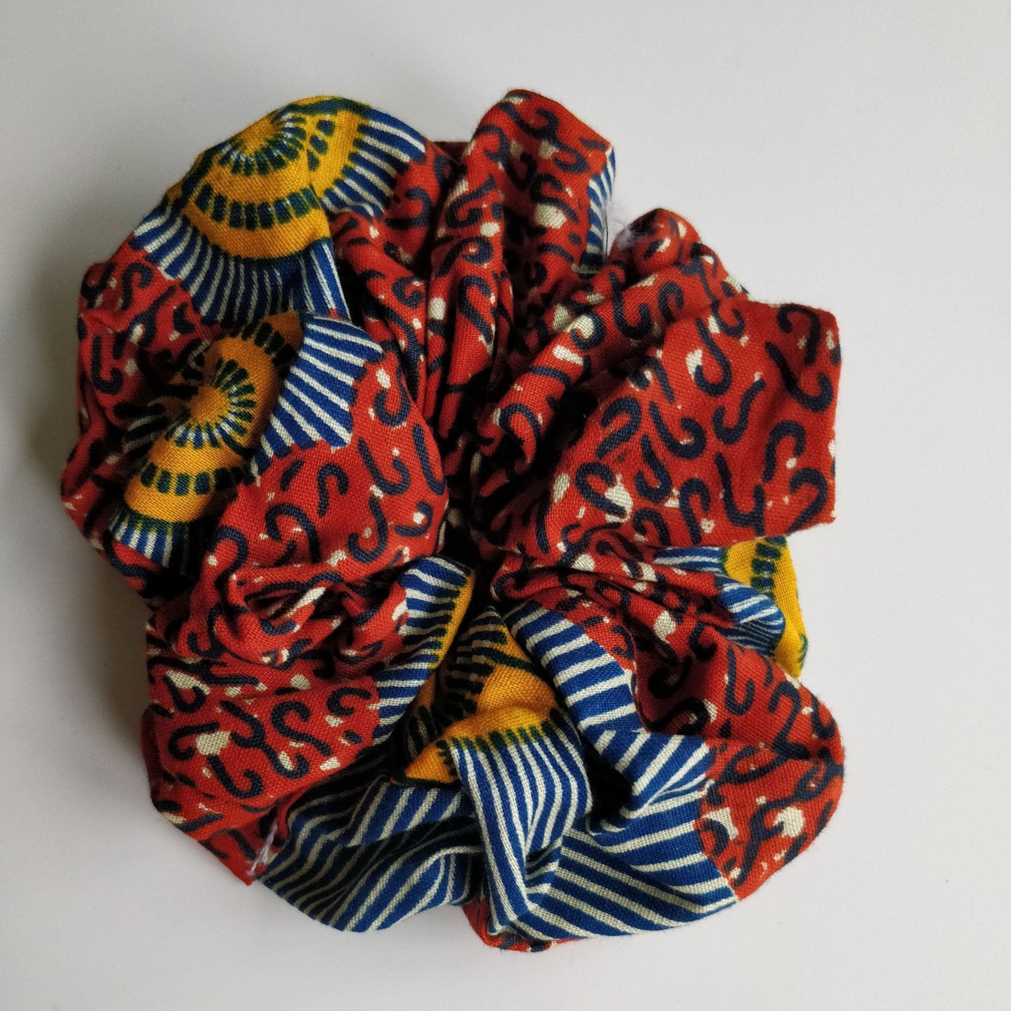Colourful Scrunchies Changing Lives  Ethical Cotton - red