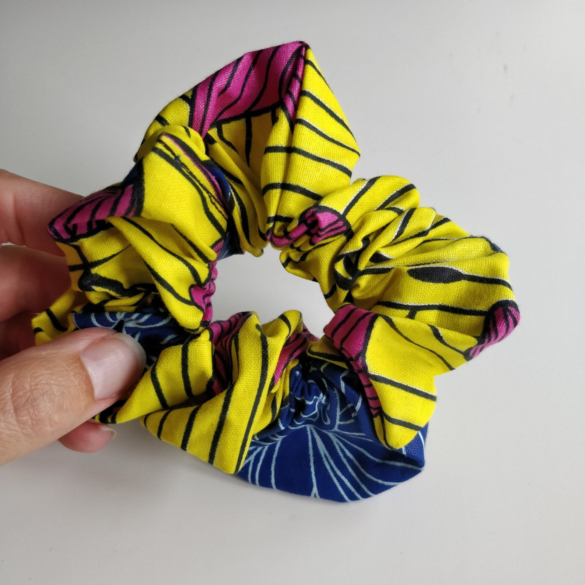 Colourful Scrunchies Changing Lives  Ethical Cotton - yellow