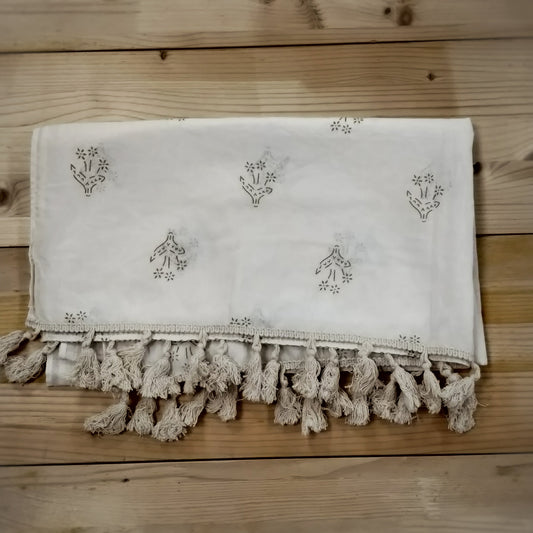 Cream Cotton Scarf