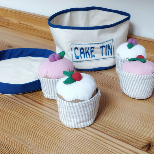 Cupcake Set in Fair Trade Cotton - showing cupcakes