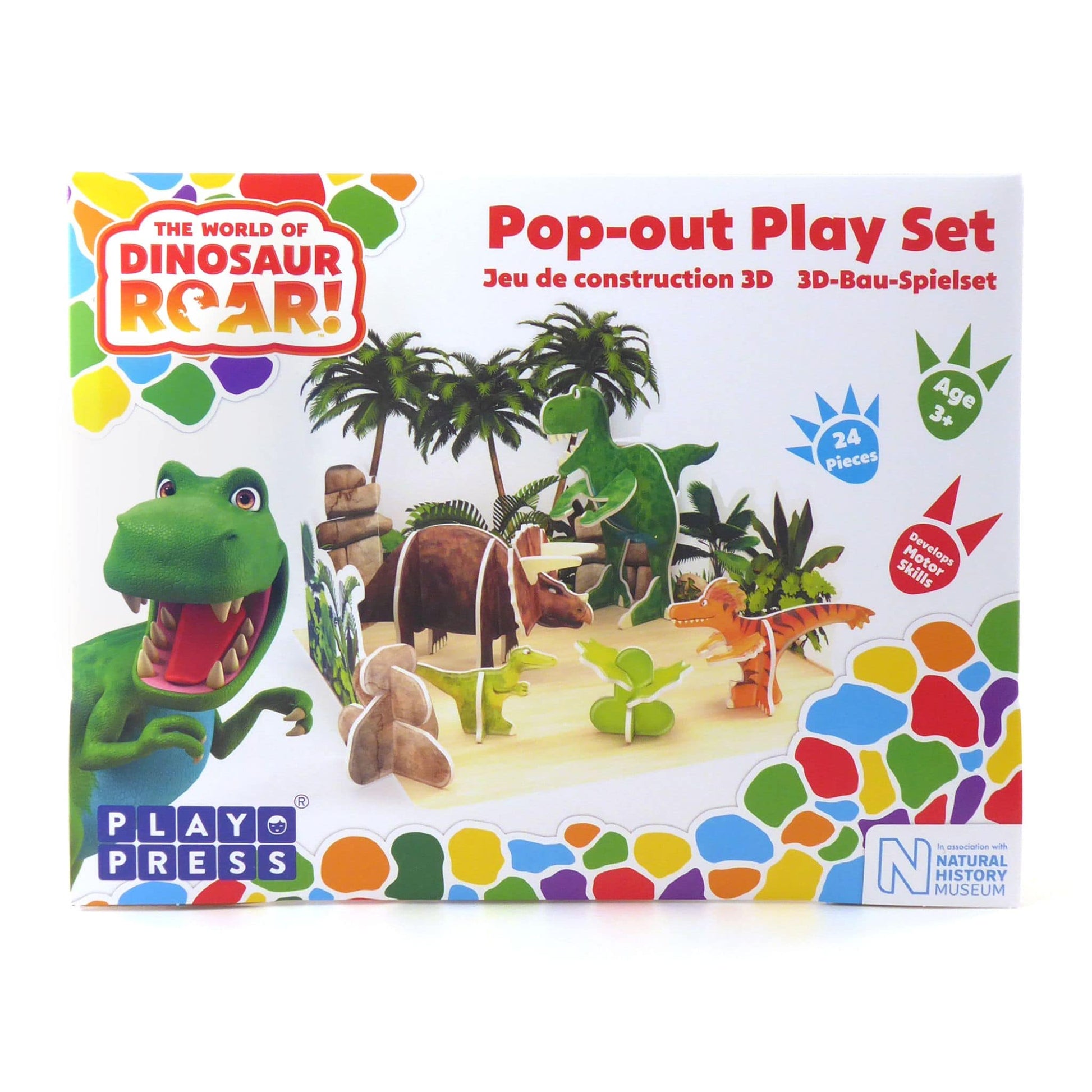 Dinosaur Roar! Pop Out Play Set - play set packaging
