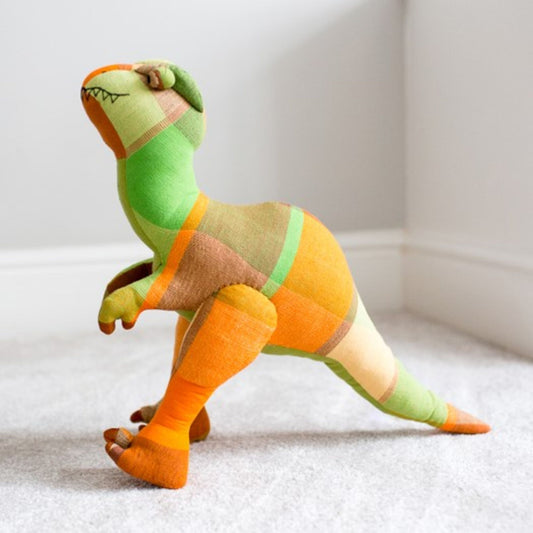 Dinosaur cotton soft toy | Fair Trade and handmade