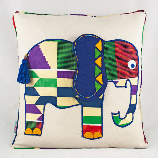 Elephant cushion handmade and fair trade Neema crafts