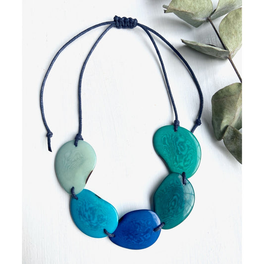 Ethical & Handmade Necklace - Ocean bead