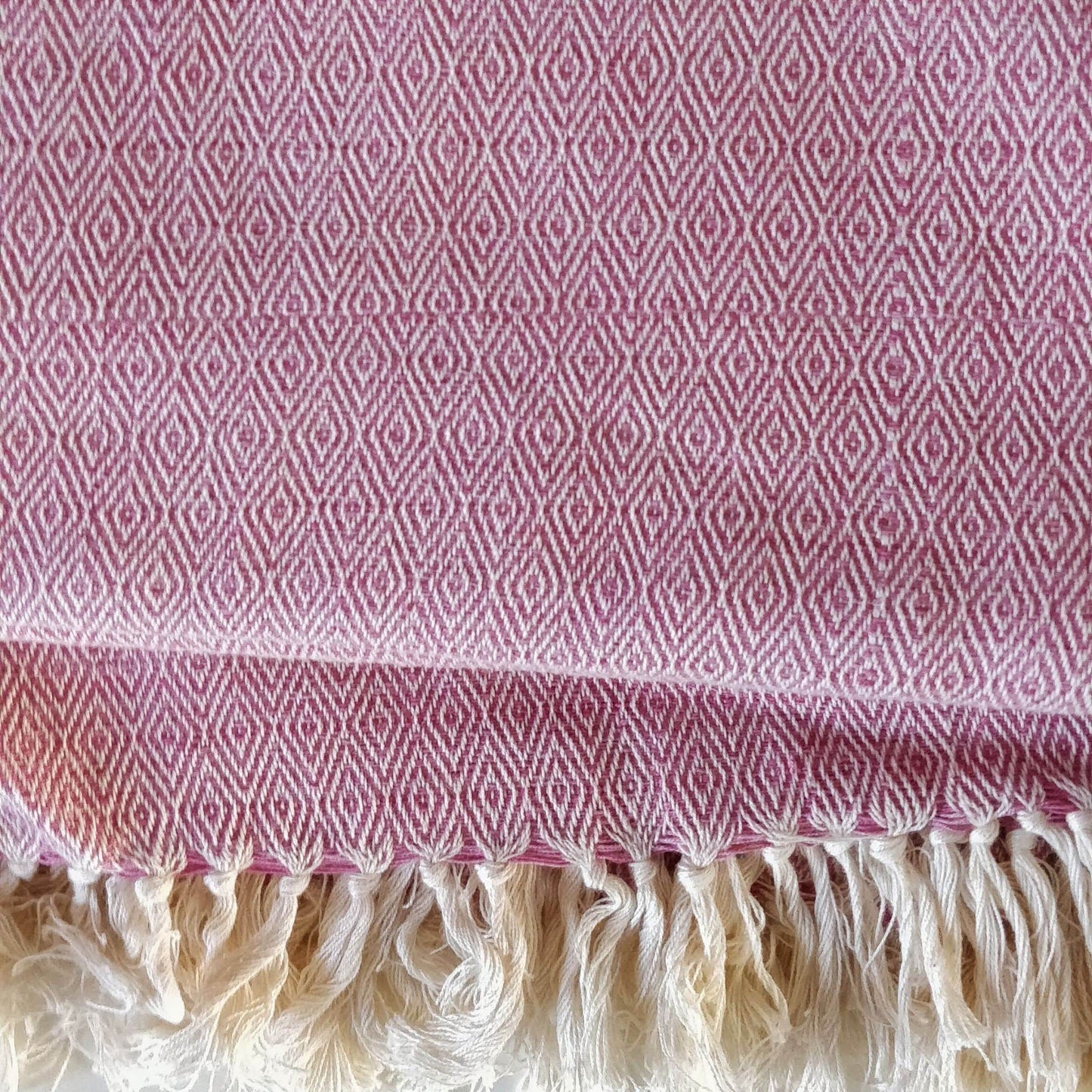 Fair Trade Hand Woven Big Blanket- pink