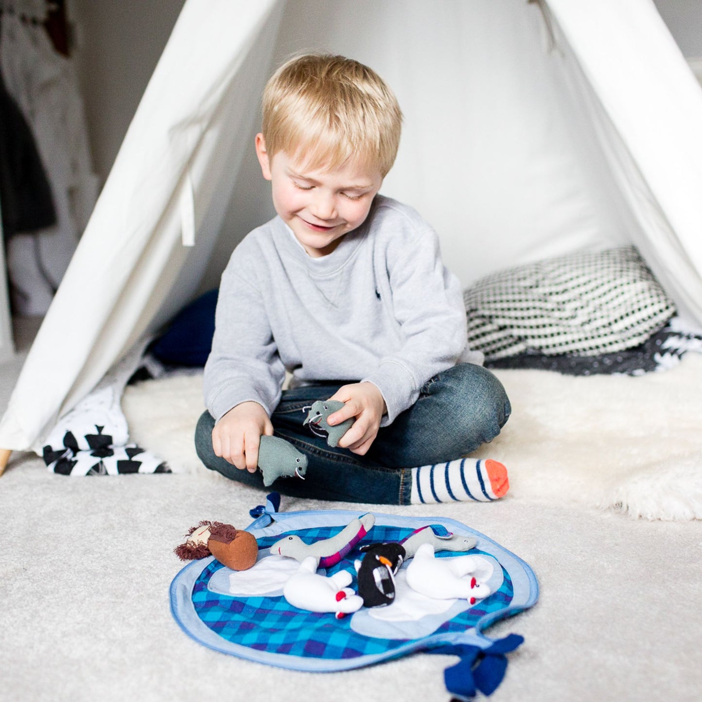 Fair trade cotton Arctic Play Set from Weaving Hope toys
