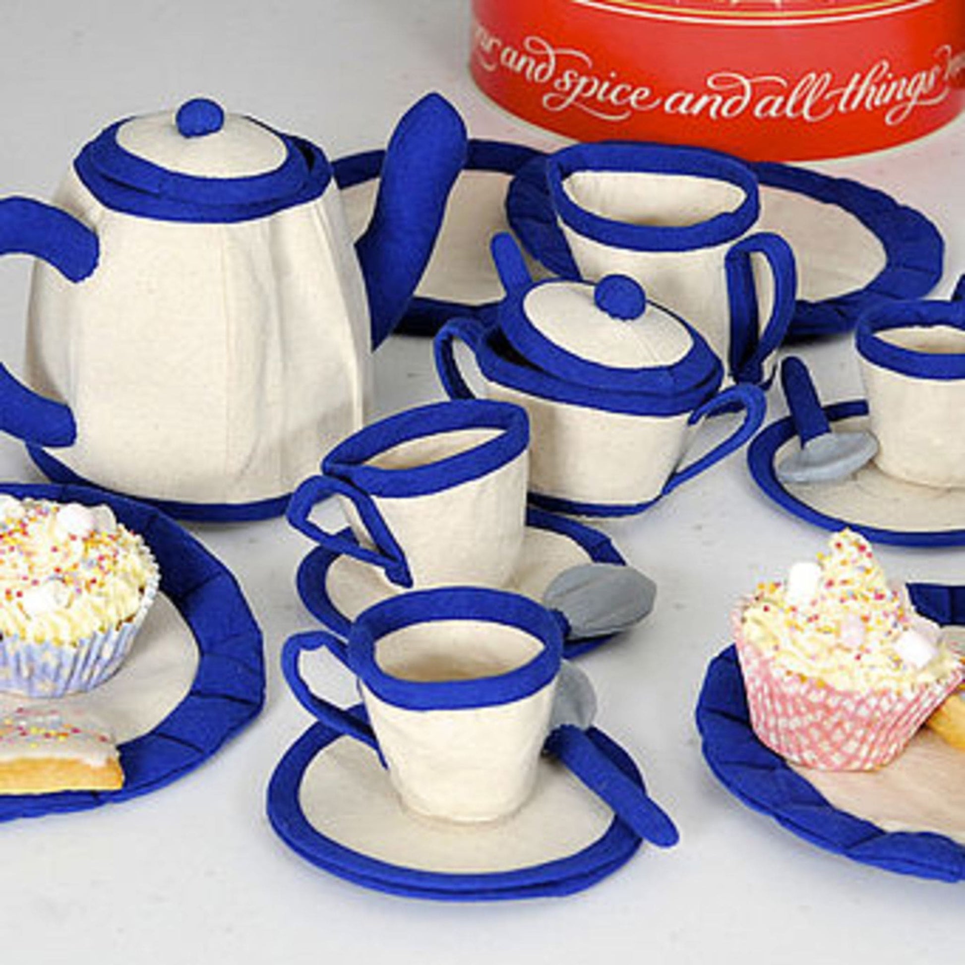 Fair trade cotton tea party toy tea set from Weaving Hope