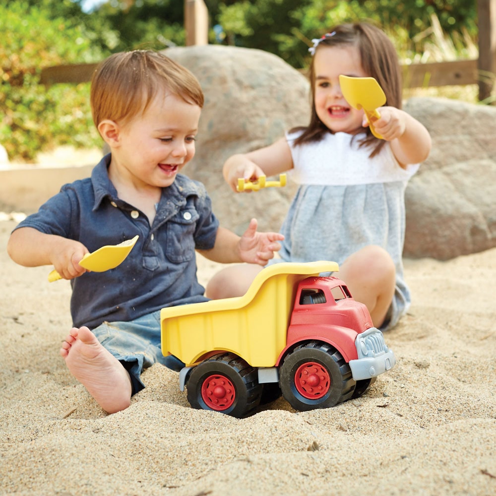 Green Toys Dump Truck - sand pit play
