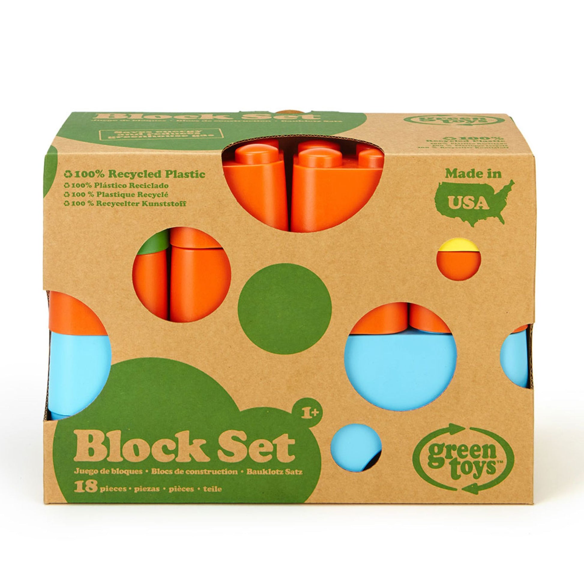 Green Toys Recycled Plastic Blocks - eco packaging