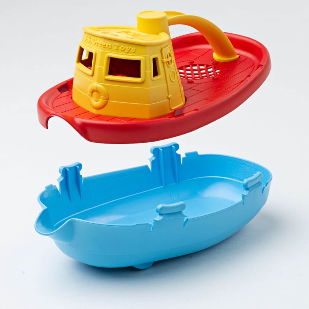 Green Toys Tugboat - recycled plastic eco-friendly toy in two pieces