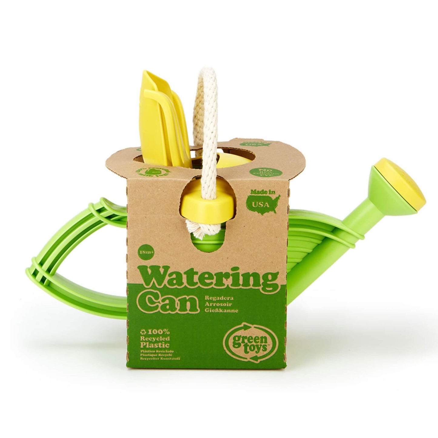 Green Toys Watering Can garden play set - children's watering can in eco packaging