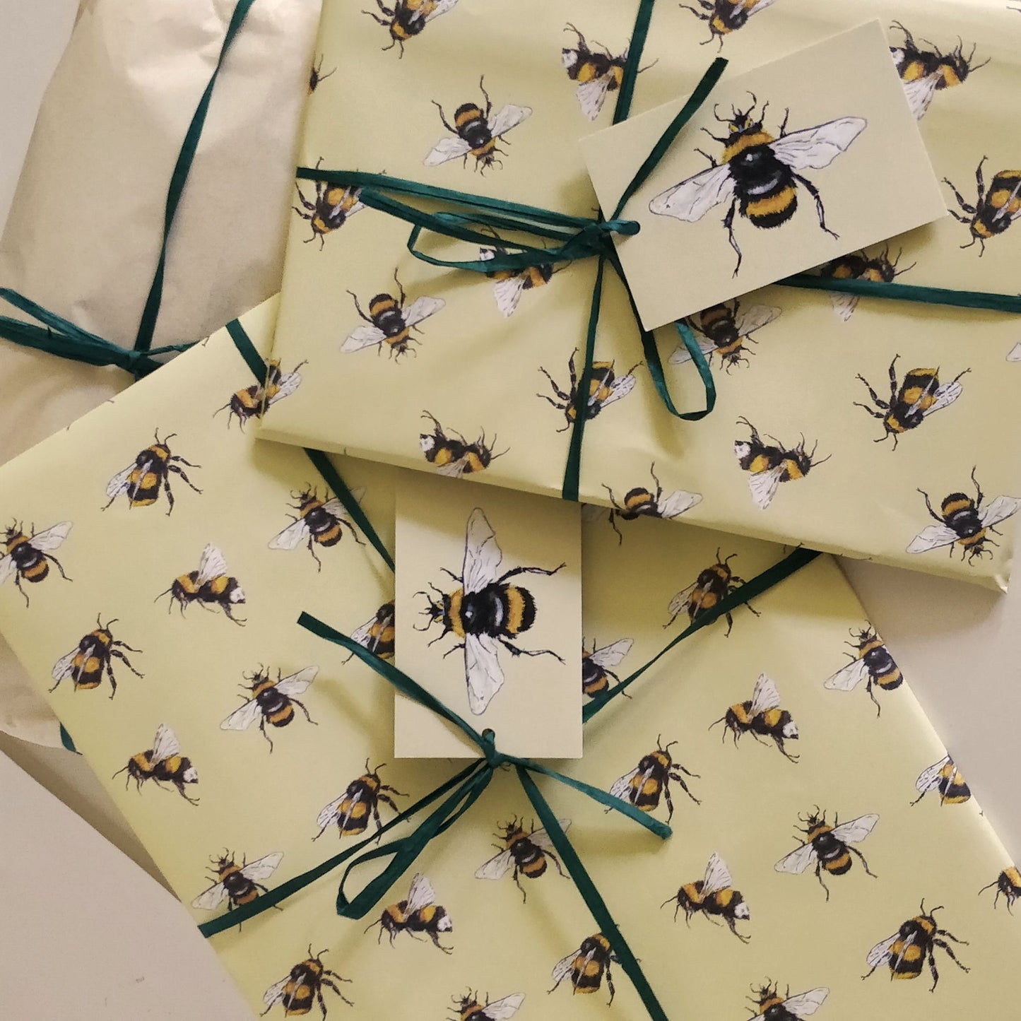 Hand Gift Wrapping for Gifts  Bees Recycled Wrapping Paper