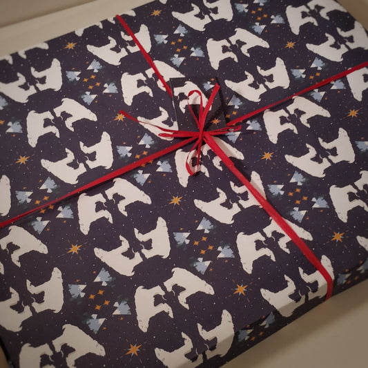 Hand Gift Wrap - Christmas Polar bears