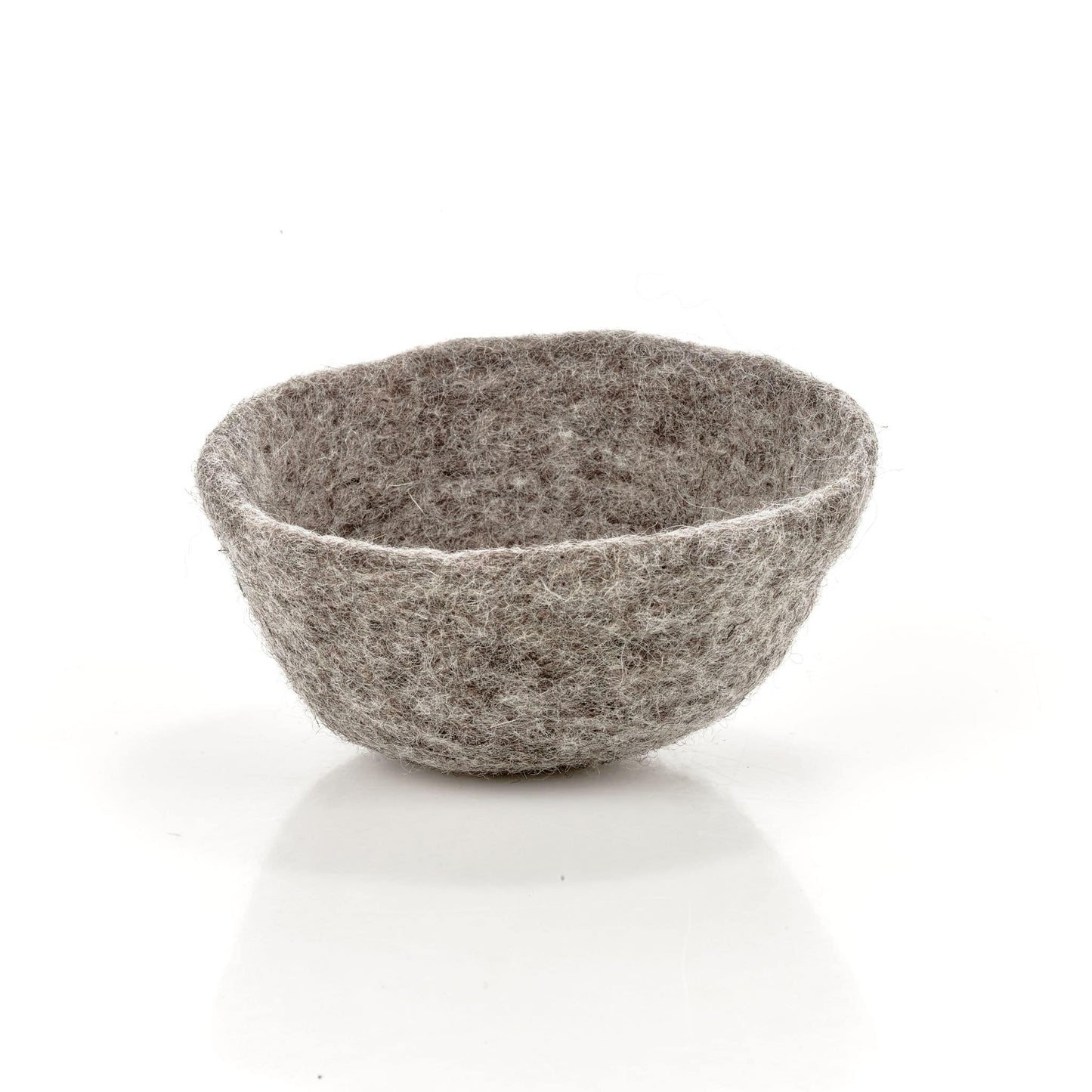 Handmade Small Felt Bowl in Six Colours - grey bowl