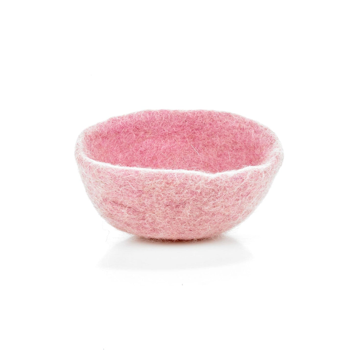 Handmade Small Felt Bowl in Six Colours - pink