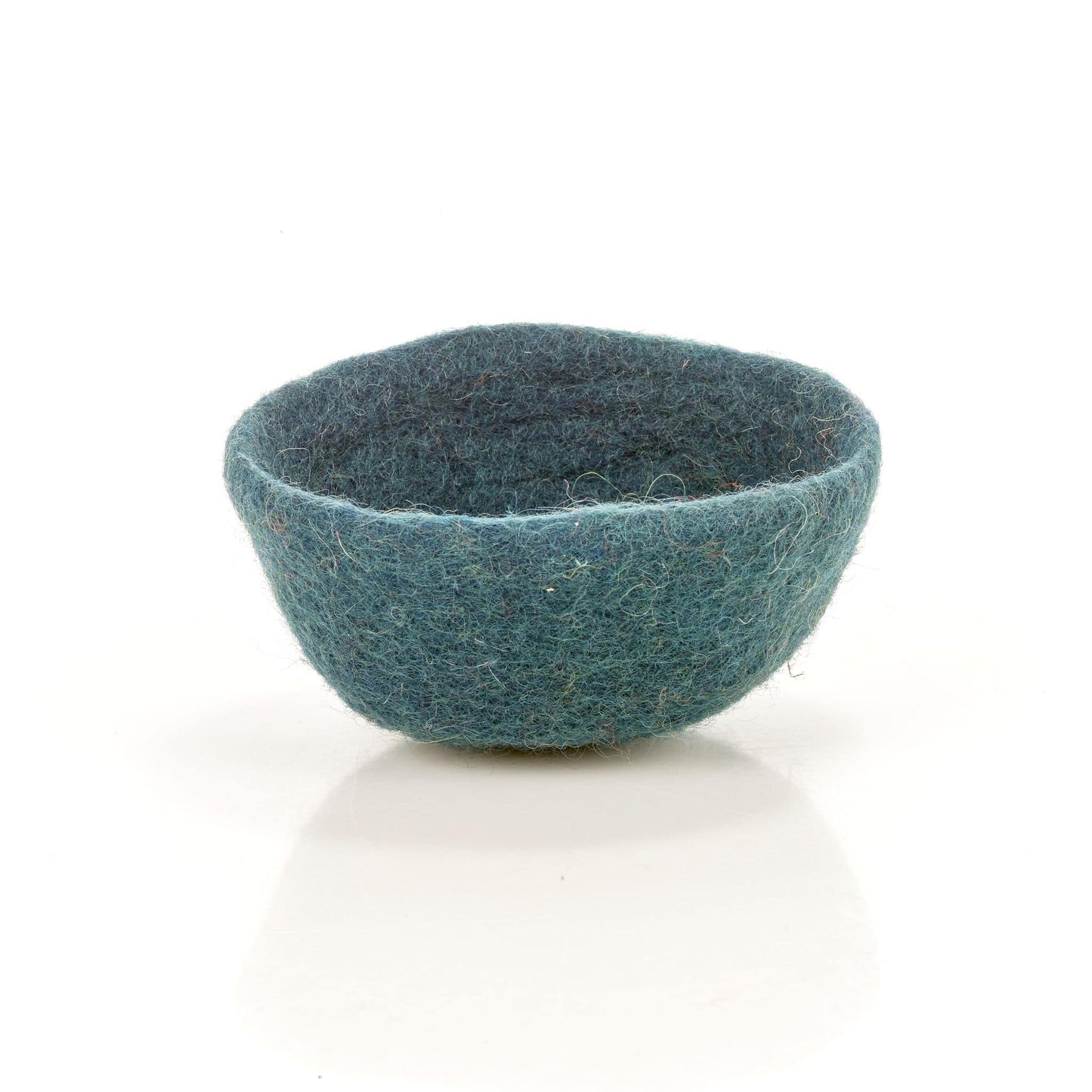 Handmade Small Felt Bowl in Six Colours - teal felt bowl