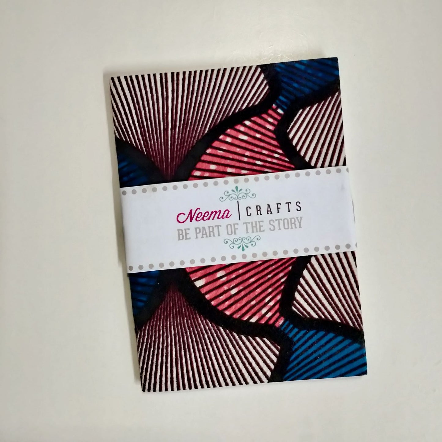 Handmade and Fair Trade Small Fabric-Bound Notebook