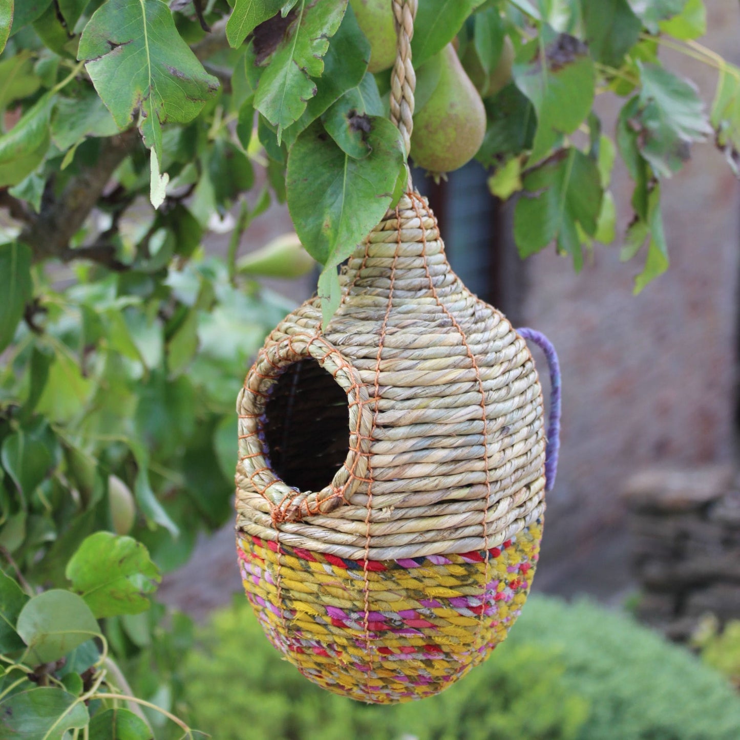 Handmade and Fair Trade Bird Nester - Sheshali - handing from tree