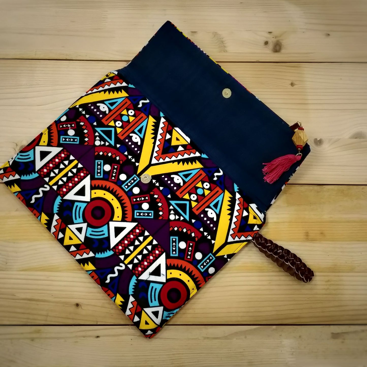 Inside: Fabric-Bound Tablet Case | Handmade and Fair Trade - iPad case made from vitenge fabric