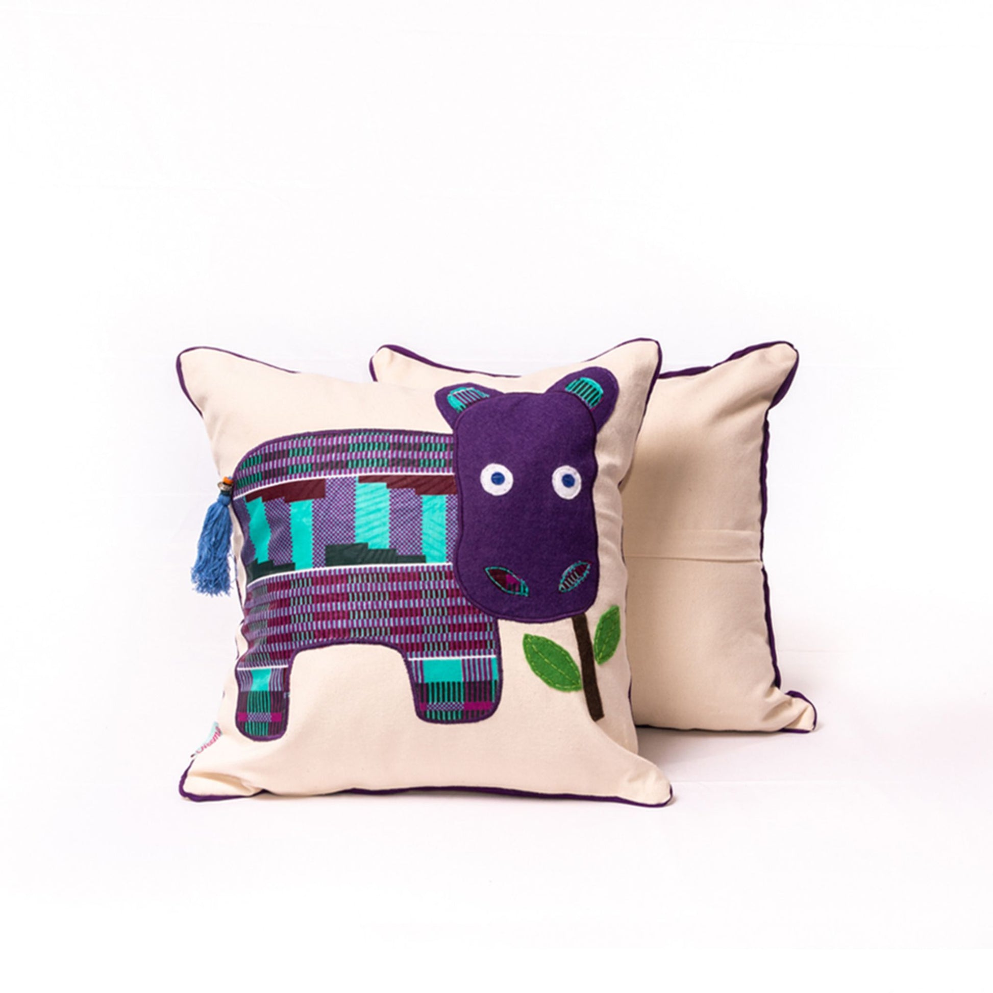 Handmade and Fair Trade Hippo Cushion