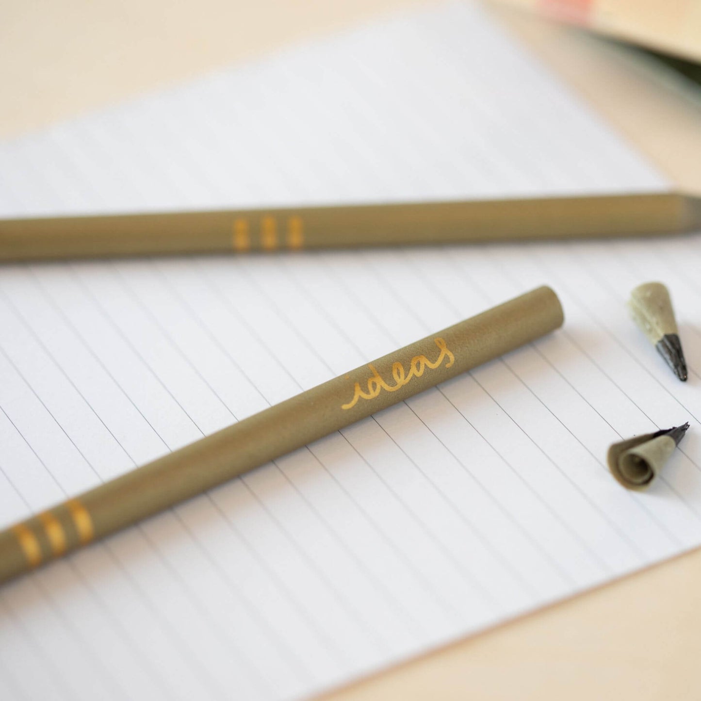 Ideas Pencils Pack - recycled gold - sustainable stationery
