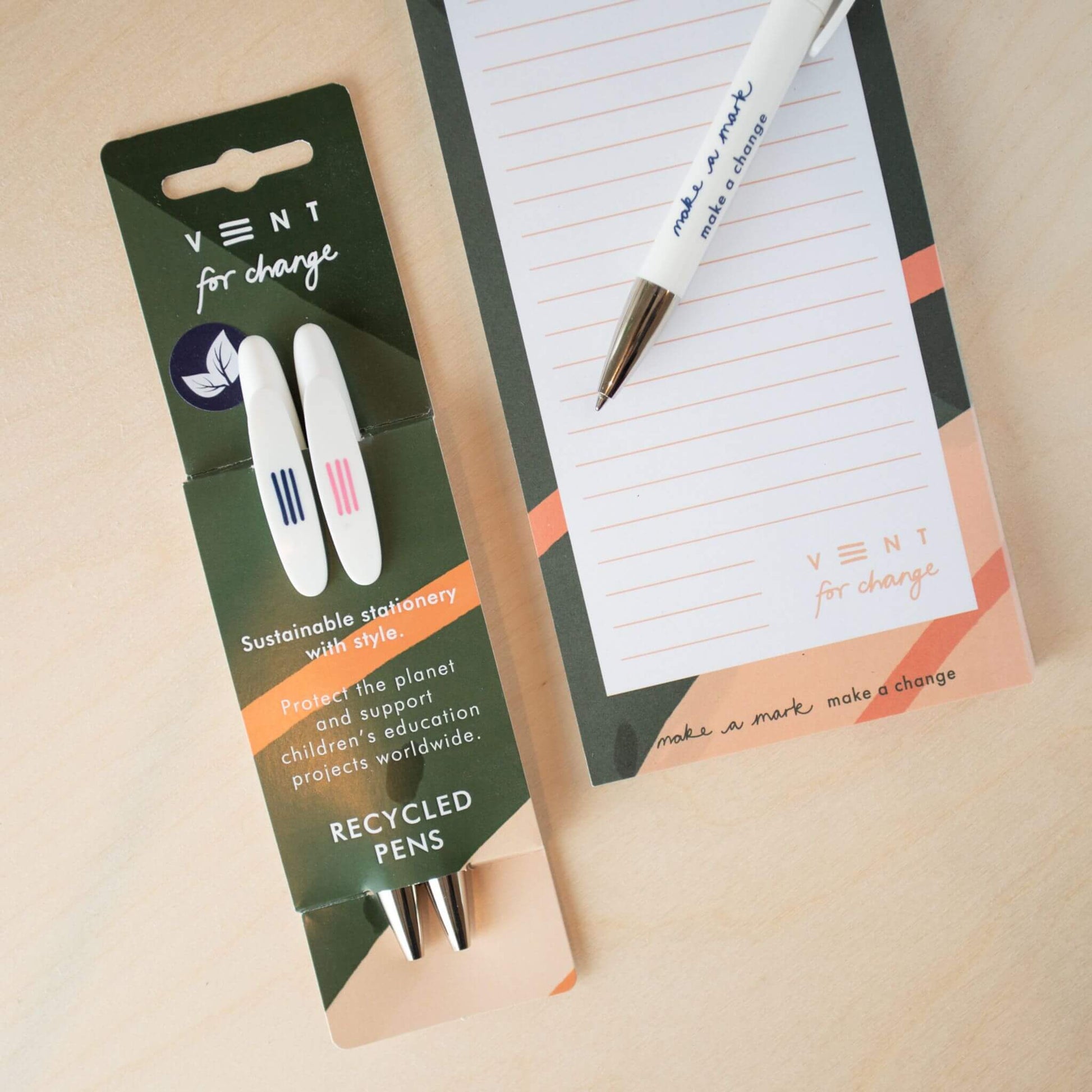 Ideas Recycled Pens made from Recycled Single Use Plastic - green