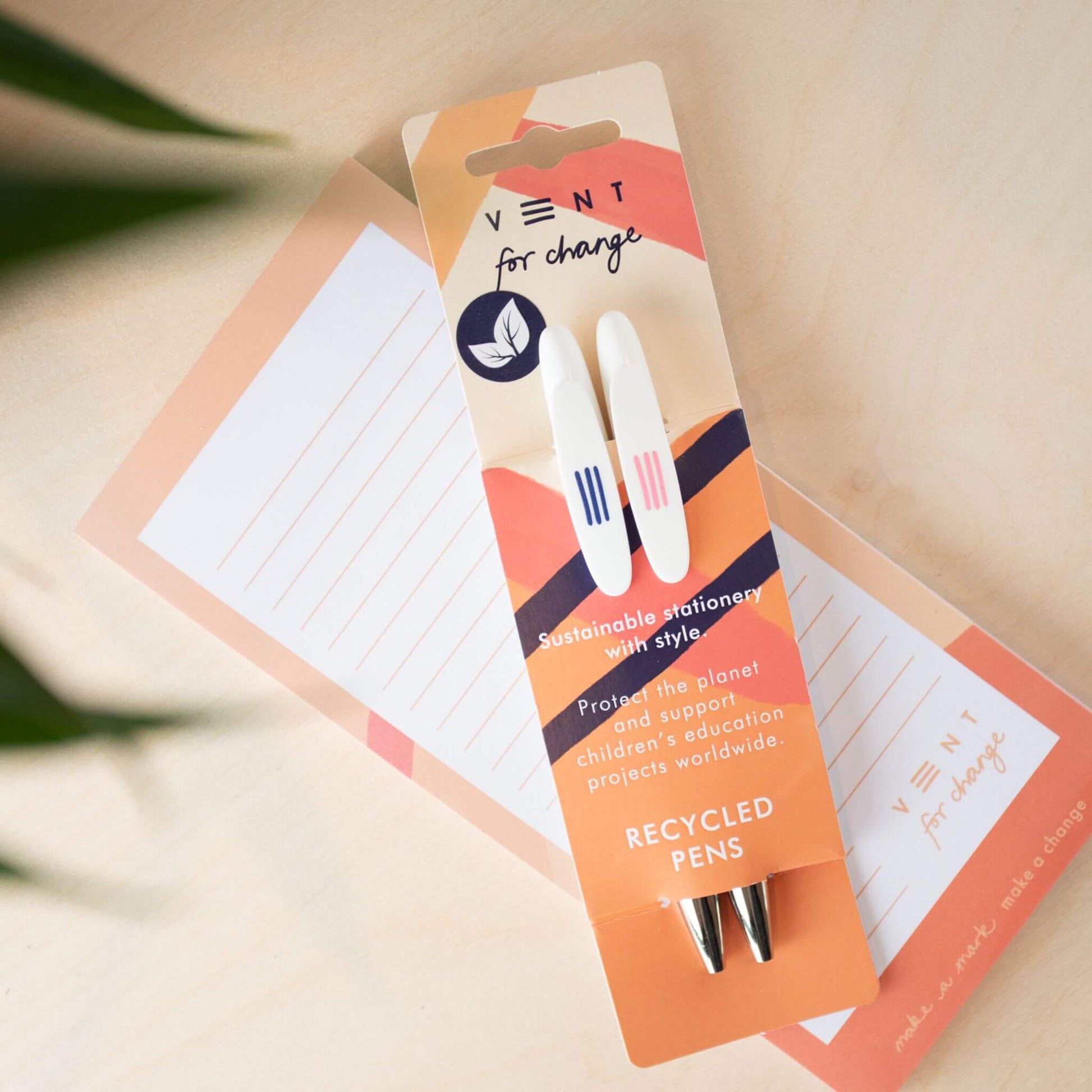 Ideas Recycled Pens made from Recycled Single Use Plastic - pink