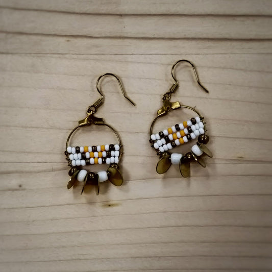 Izazi Small Beaded Hoop Earrings | Handmade and Fair Trade
