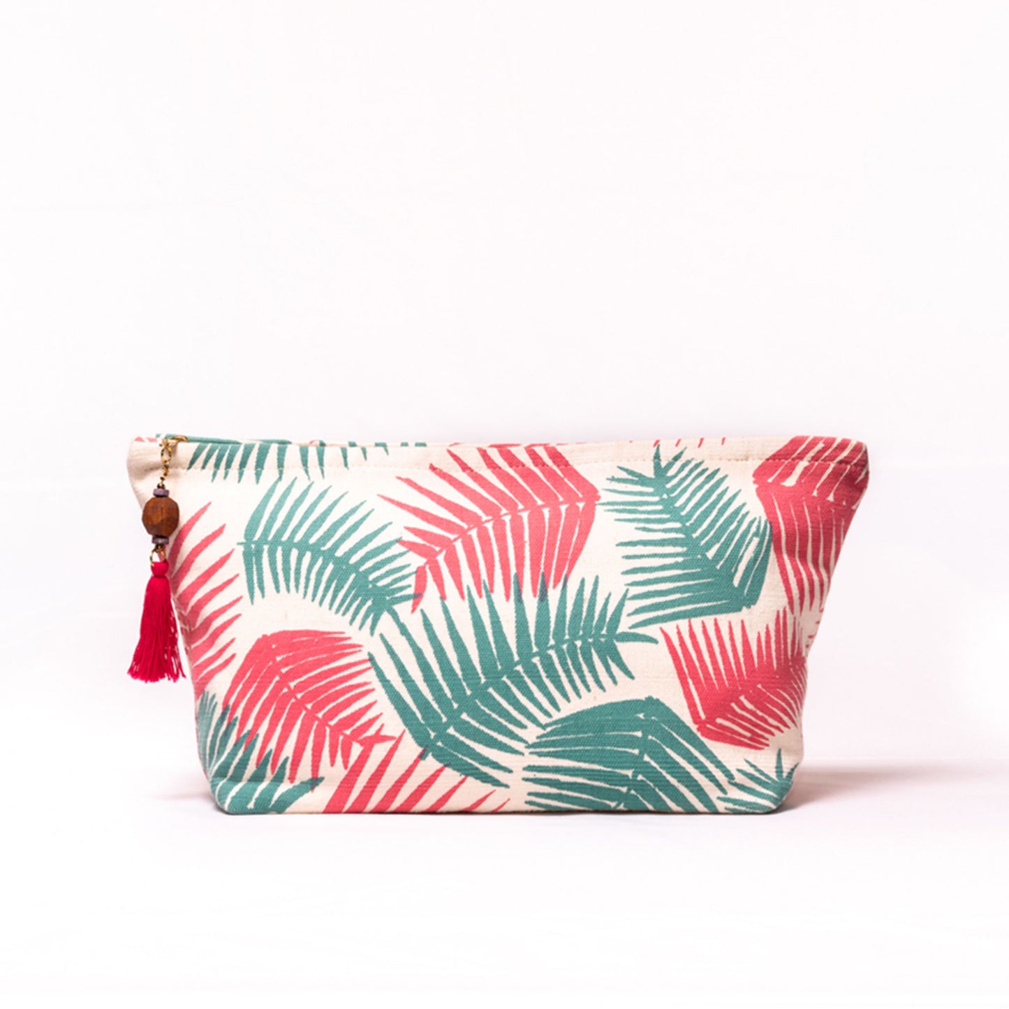 Large Handmade Washbag in Fern Print