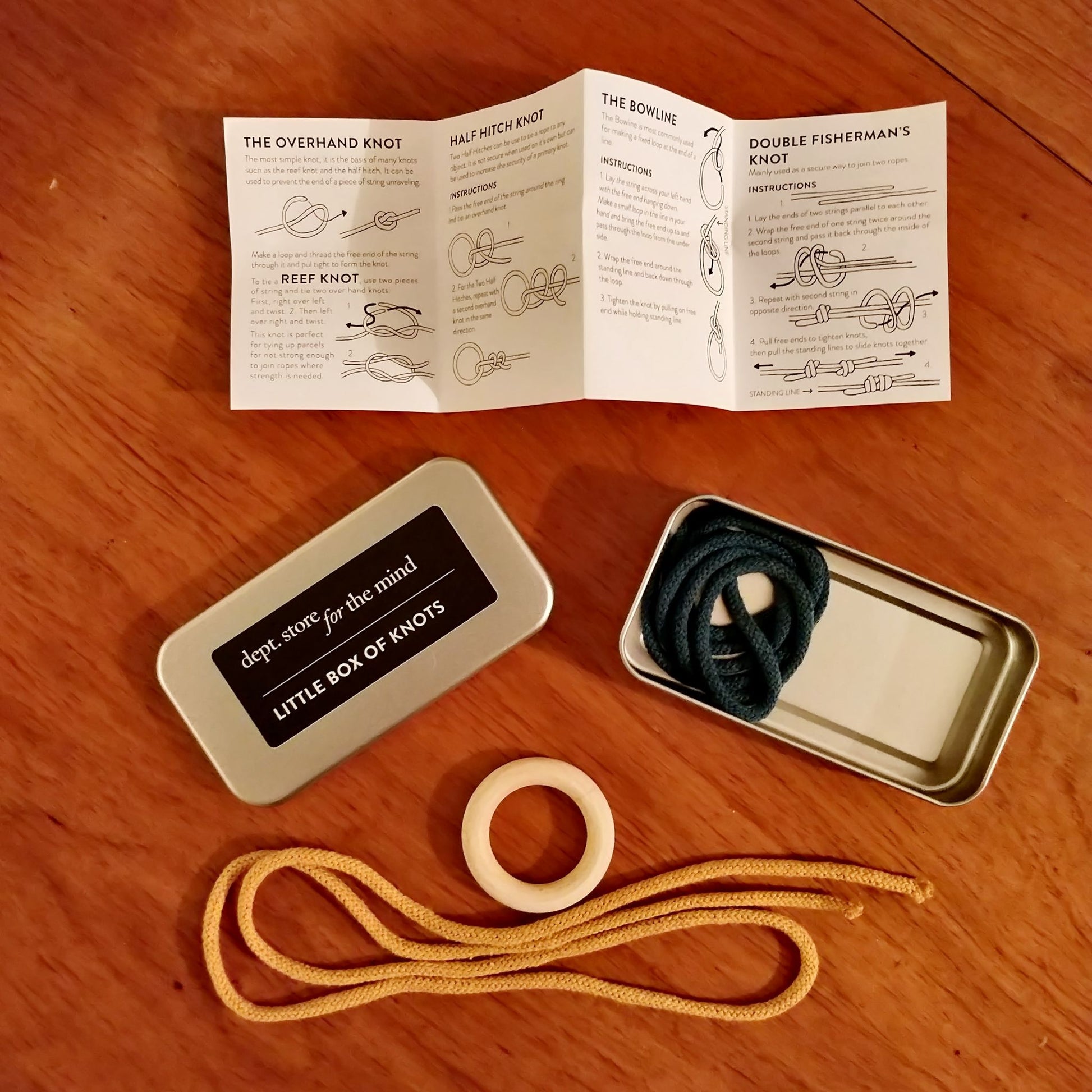  Little Box of Knots  Mindful Gift Tin - contents