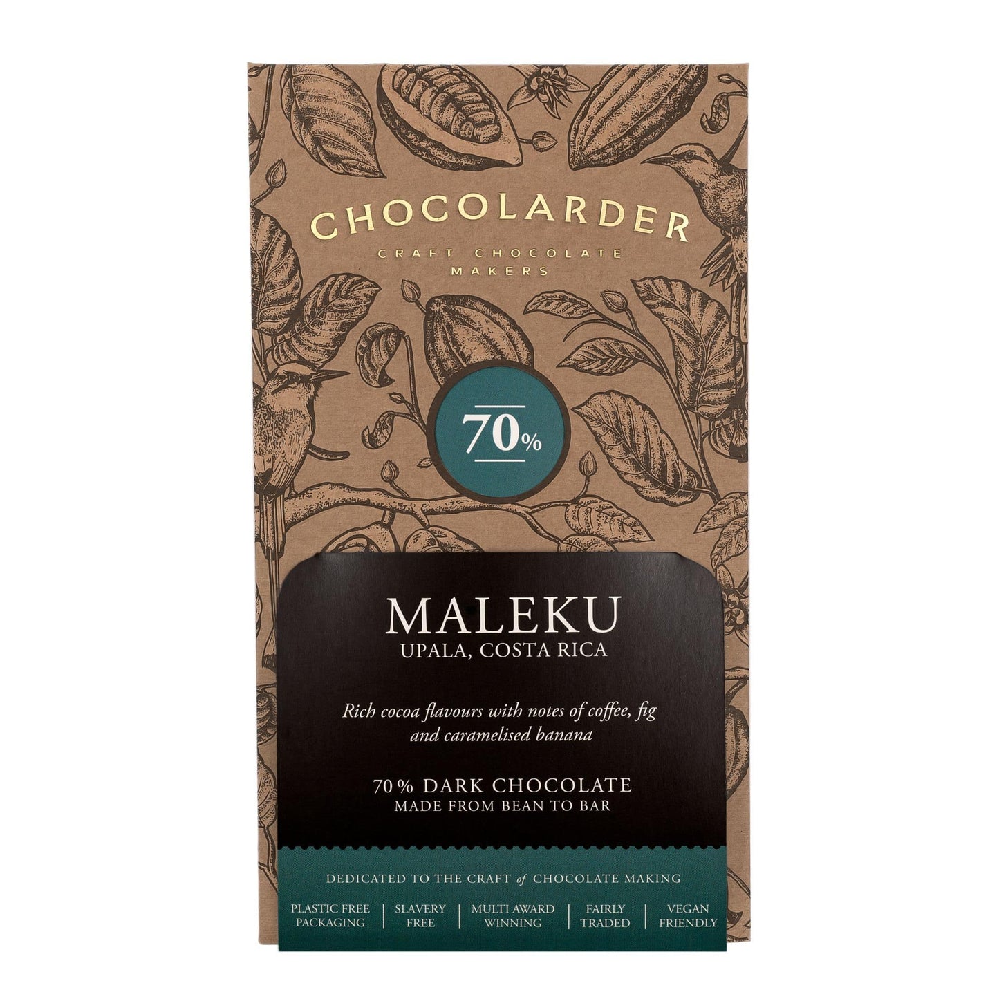 Maleku 70% Dark Chocolate Bar