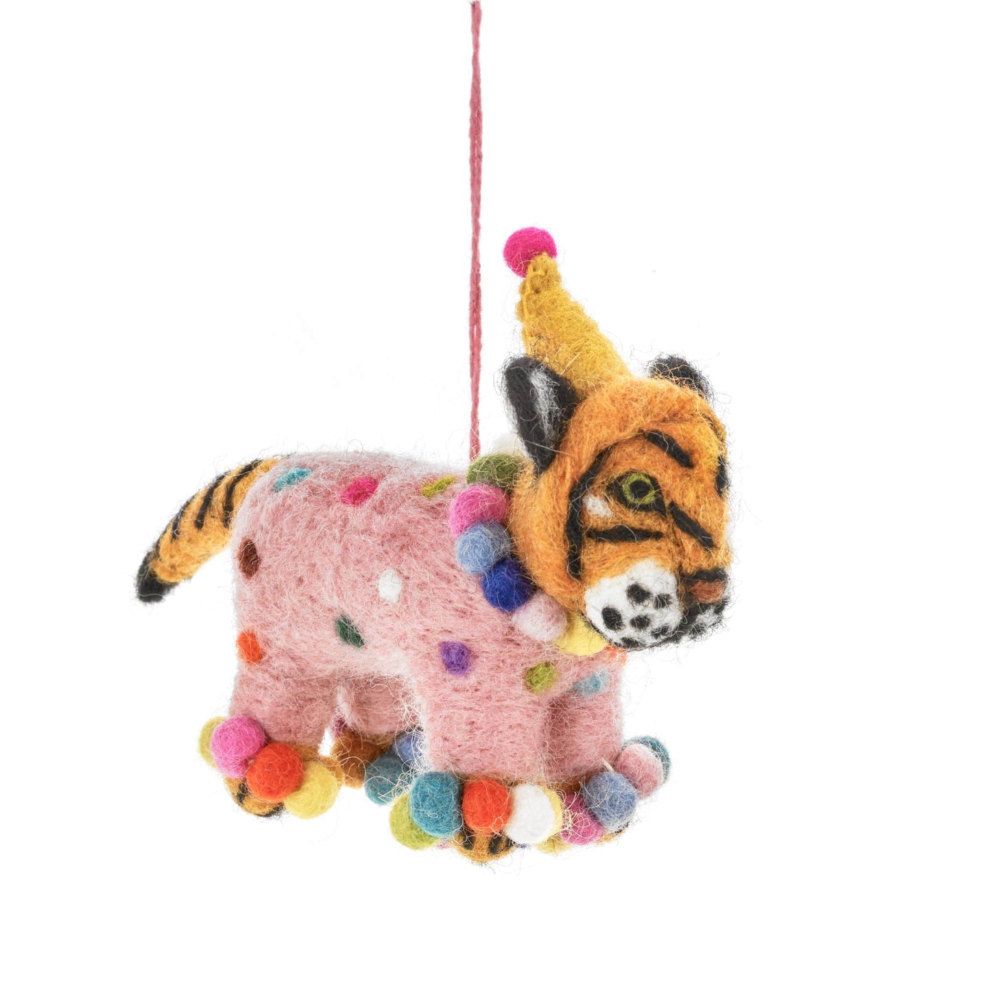 Needle Felt Fiesta Tiger Decoration - felt tiger