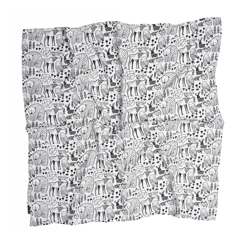 Organic Cotton Swaddle Nordic Print - baby gifts - laid out