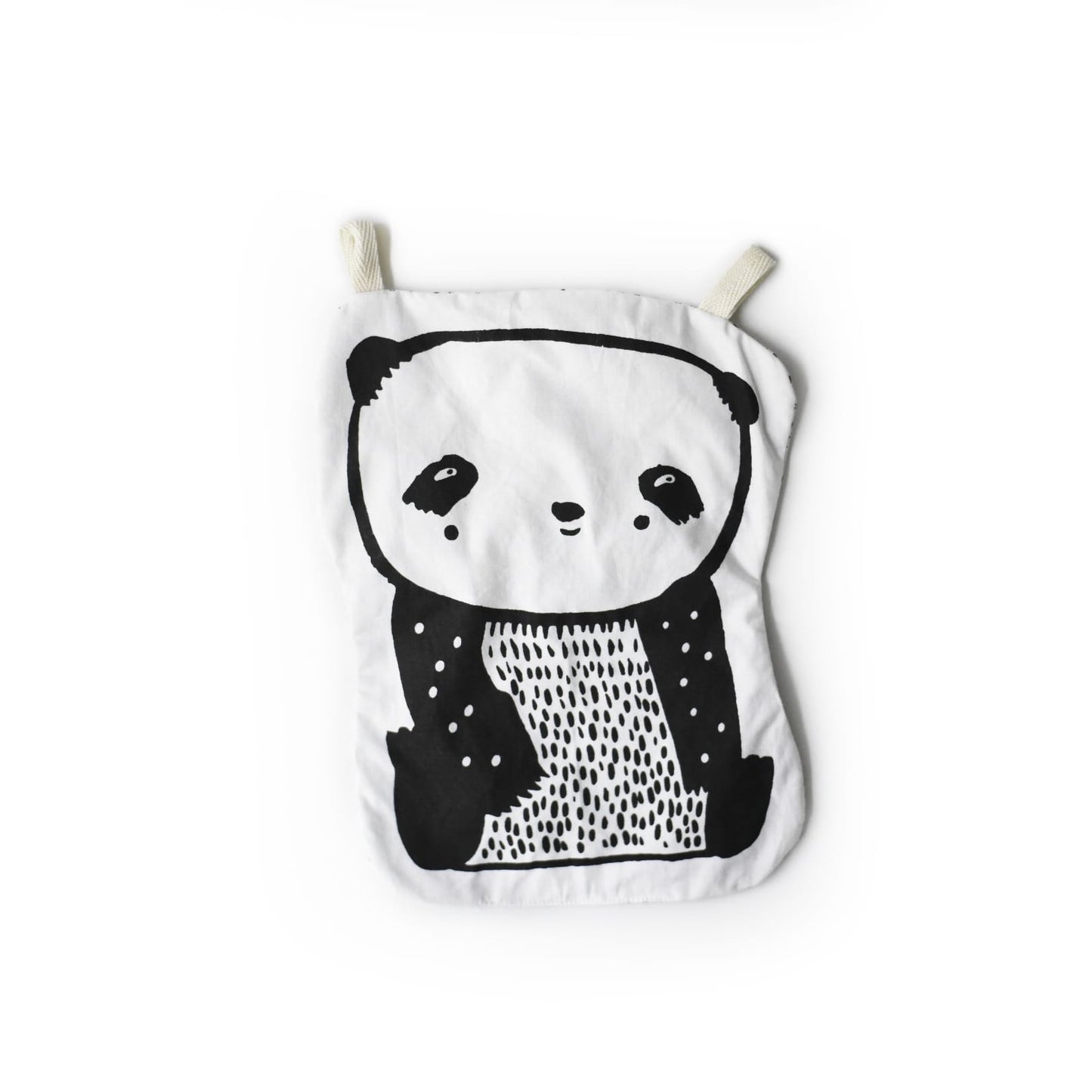 Organic cotton panda crinkle baby toy from Wee Gallery